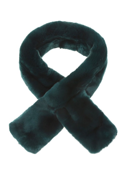 Fur scarf [Dark green]