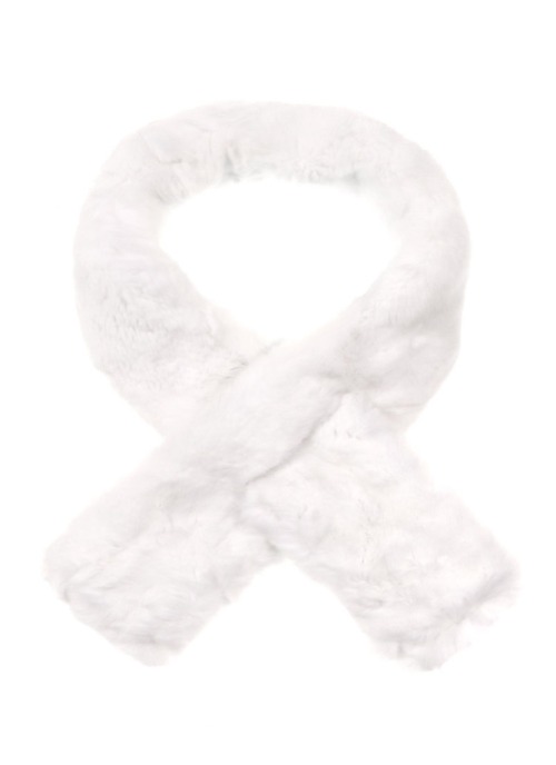 Fur scarf [White]