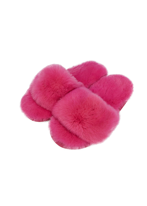 Kids Fur slipper [Hot pink]